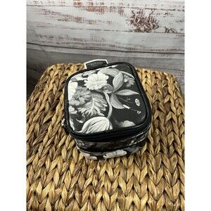 PurseN Weekender Jewelry Travel Case Expandable Organization Black/white Floral